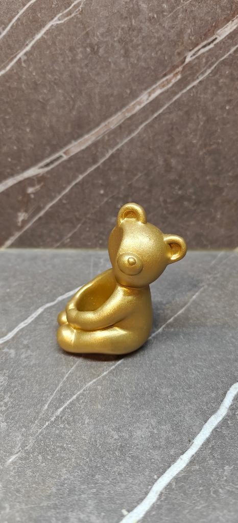 Kaarsenhouder gouden beertje, Overige kleuren, Nieuw, Ophalen of Verzenden, Kandelaar