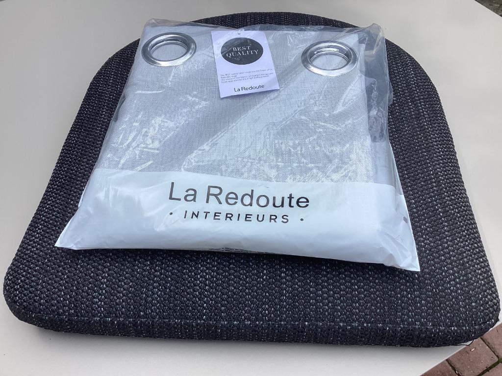 Nouveaux rideaux en lin gris/bleu glacé, Neuf, Gris, Enlèvement ou Envoi, Is mooi in elk interieur