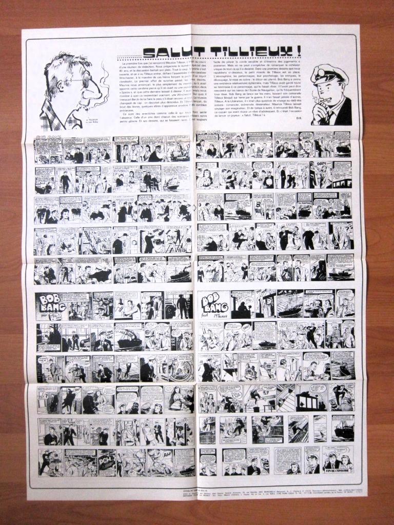 Spirou 2098 :Poster double Aviation+ hommage Tillieux (1978), Eén stripboek, Ophalen of Verzenden, Zo goed als nieuw, Devos