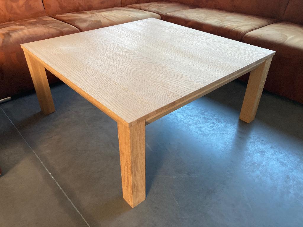 Eiken salontafel 100x100x45cm, Huis en Inrichting, Tafels | Salontafels, Ophalen, Nieuw, Eikenhout