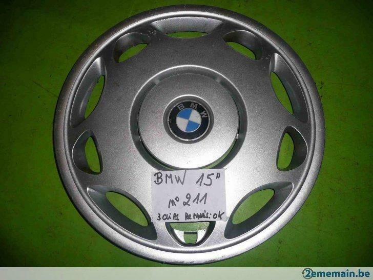enjoliveur BMW 15'' (n°211) - 1pc, Autos : Pièces & Accessoires, Pneus & Jantes, Jante(s), 15 pouces, Utilisé, Enlèvement ou Envoi
