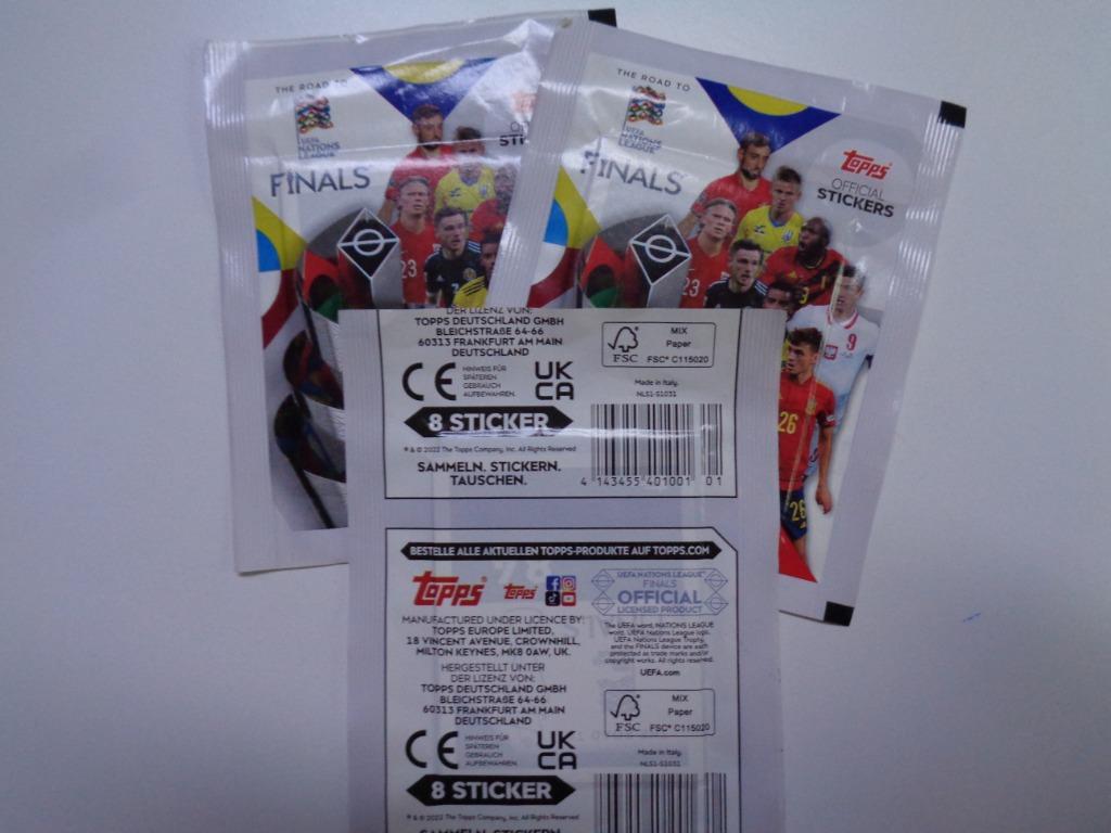 Topps voetbal STICKERS Road to uefa nations le. sealed ZAKJE, Ophalen of Verzenden