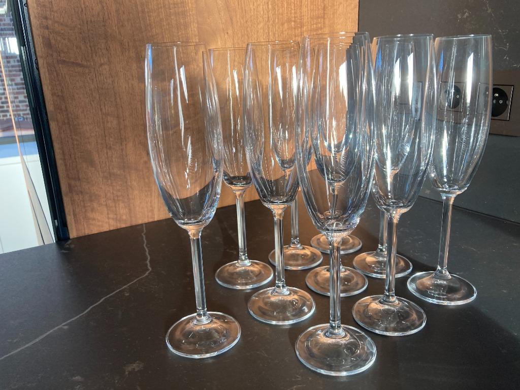 Schuimwijnglazen Champagne glazen Cava glazen (10st), Ophalen, Gebruikt, Overige typen