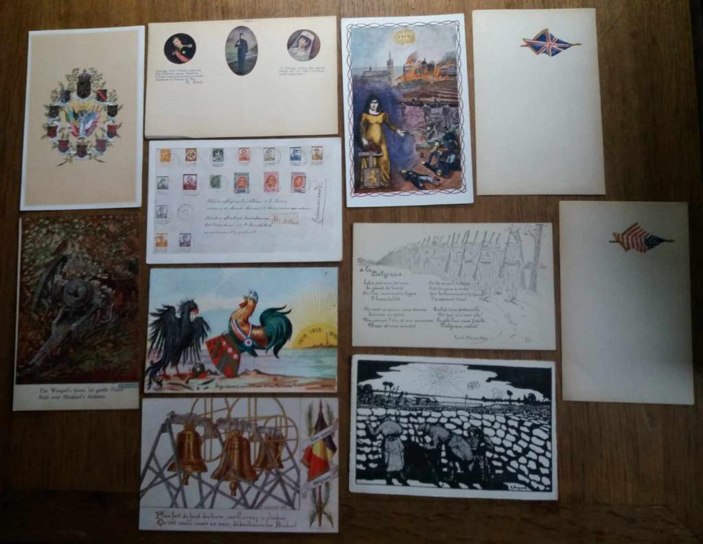 onze cartes postales de la Première Guerre mondiale, Collections, Enlèvement ou Envoi