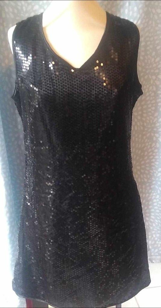 glitter kleed met lange handschoenen, Ophalen of Verzenden, Maat 38/40 (M)