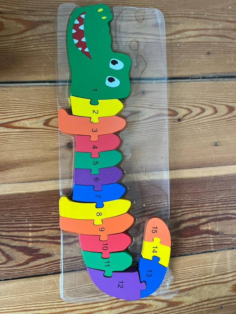 puzzle en bois avec chiffres - crocodile, Enlèvement, Utilisé, Autres types