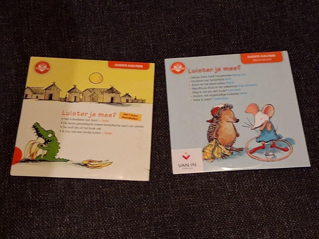 2 cd´s ´Luister je mee´ educatieve uitgaven voor kleuters, Boeken, Luisterboeken, Ophalen of Verzenden, Van in, Cd, Kind