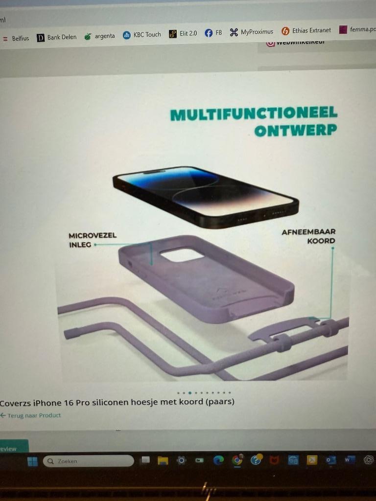 Coque avec cordon pour iPhone 16 Pro, Enlèvement, Neuf, Housse ou Sac