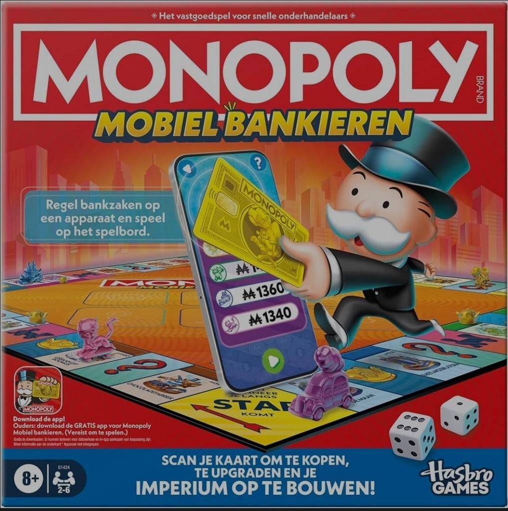 Monopoly mobiel bankieren verpakt nieuw., Hobby en Vrije tijd, Ophalen