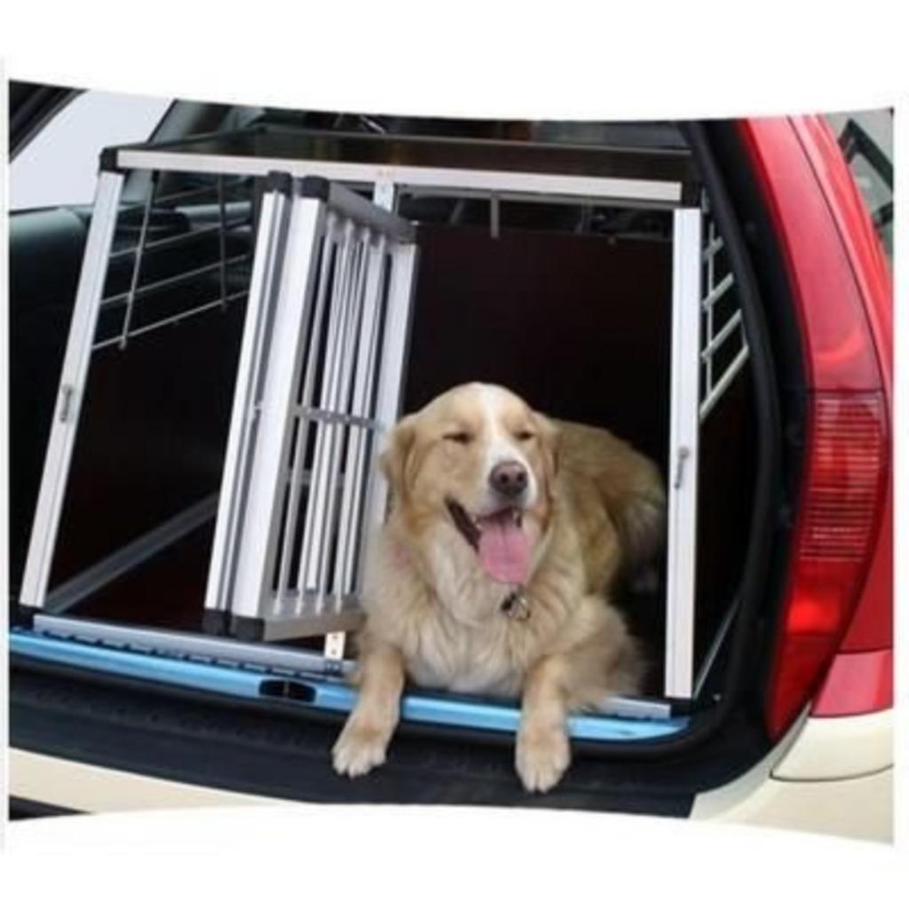 Caisse de voiture pour chien Autobench à double porte en alu, Animaux & Accessoires, Boîtes de transport, Neuf, Enlèvement ou Envoi