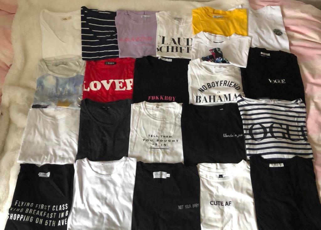 T-shirts Na-kd,Zara,River Island,Hollister..., Kleding | Dames, T-shirts, Overige kleuren, Ophalen of Verzenden, Korte mouw, Maat 36 (S)