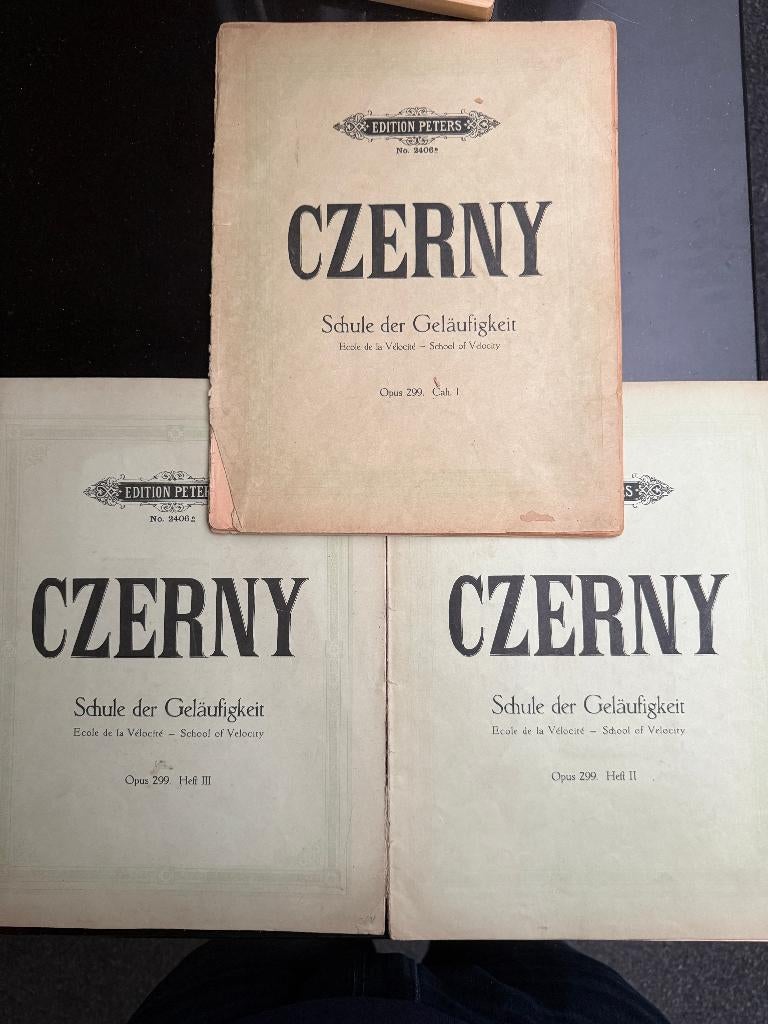 Piano partirure CZERNY Opus 299 Cah 1 - Heft II - Heft III, Musique & Instruments, Partitions, Enlèvement ou Envoi, Artiste ou Compositeur