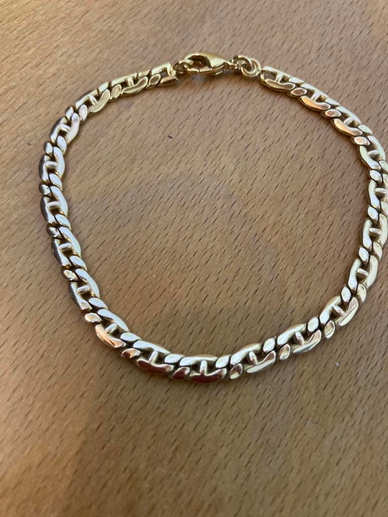 Bracelet fines  mailles plaqué or, Bijoux, Sacs & Beauté, Enlèvement ou Envoi, Comme neuf, Or, Autres matériaux