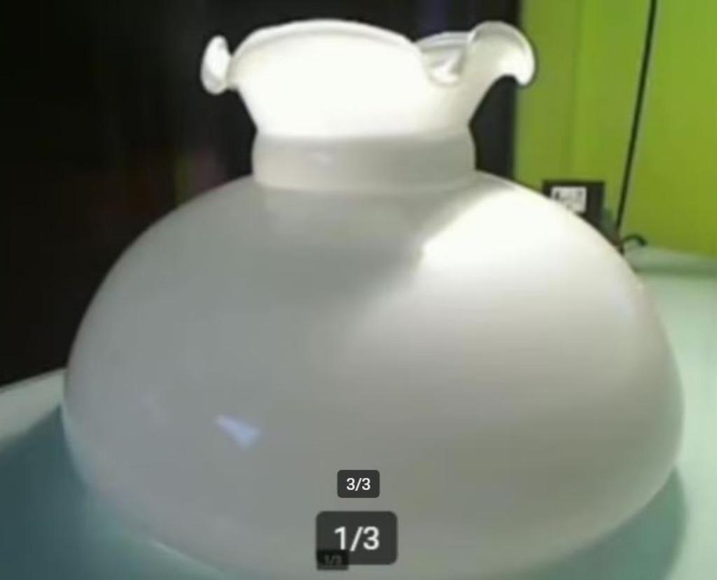 Opaline lampenkap in uitstekende staat!!, Wit, Rond, Ophalen of Verzenden, Zo goed als nieuw