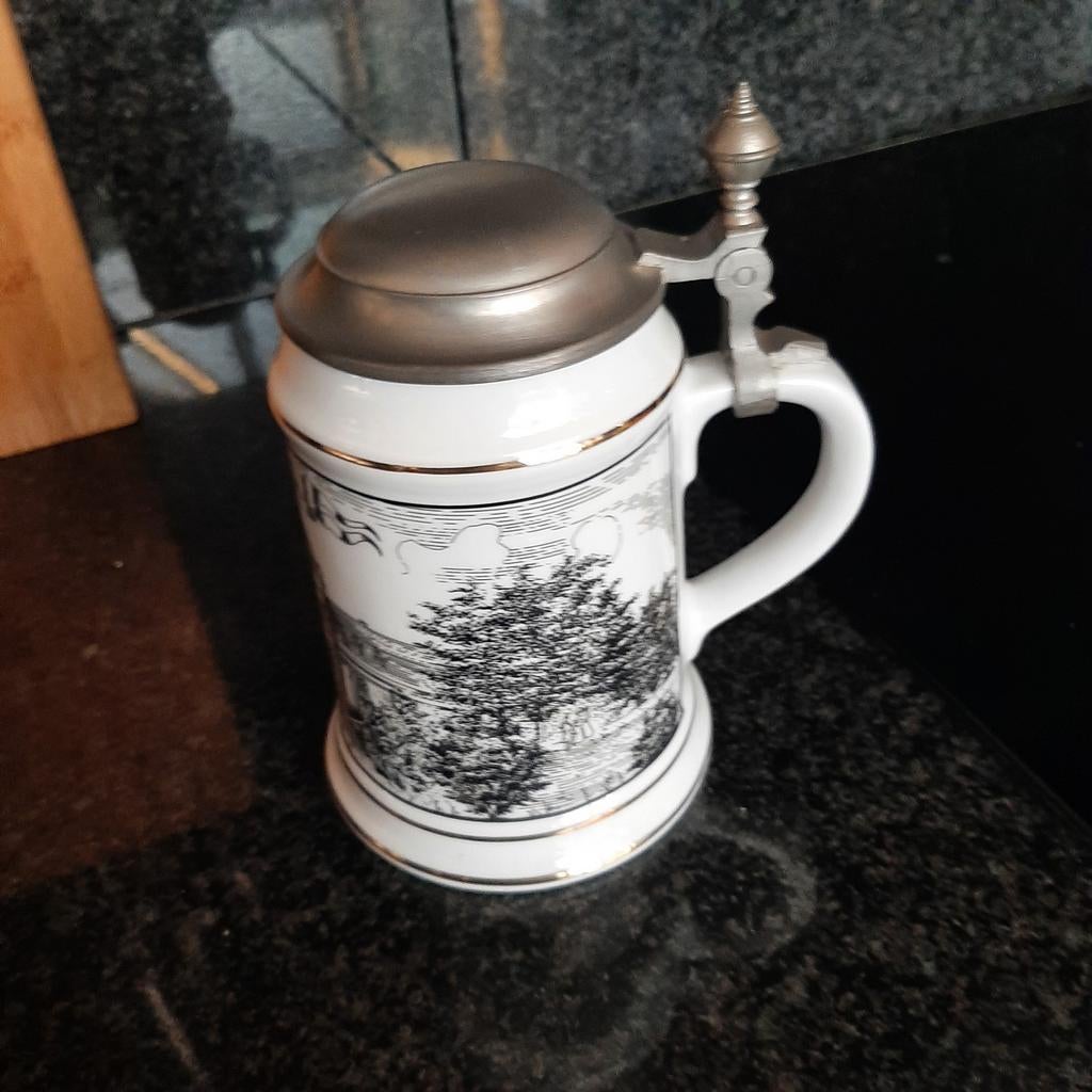Bierpot met deksel, Antiek en Kunst, Ophalen of Verzenden