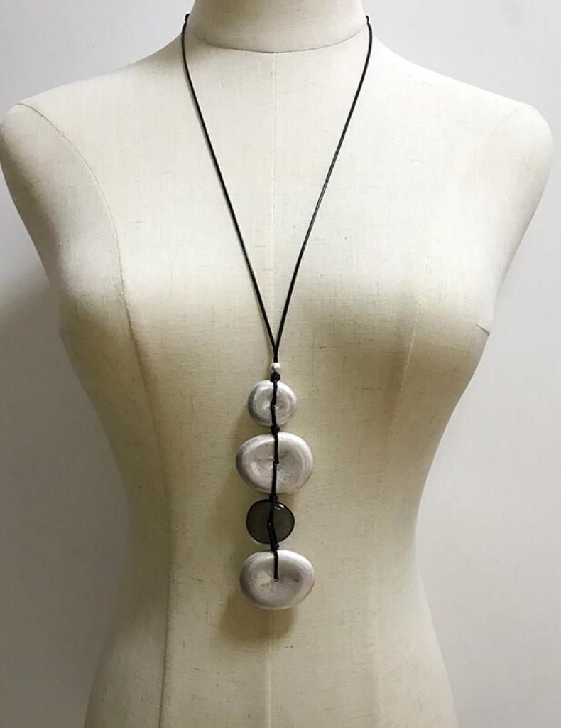 Long collier sautoir Sarah Pacini neuf réglable, Neuf, Enlèvement ou Envoi, Argent, Autres matériaux