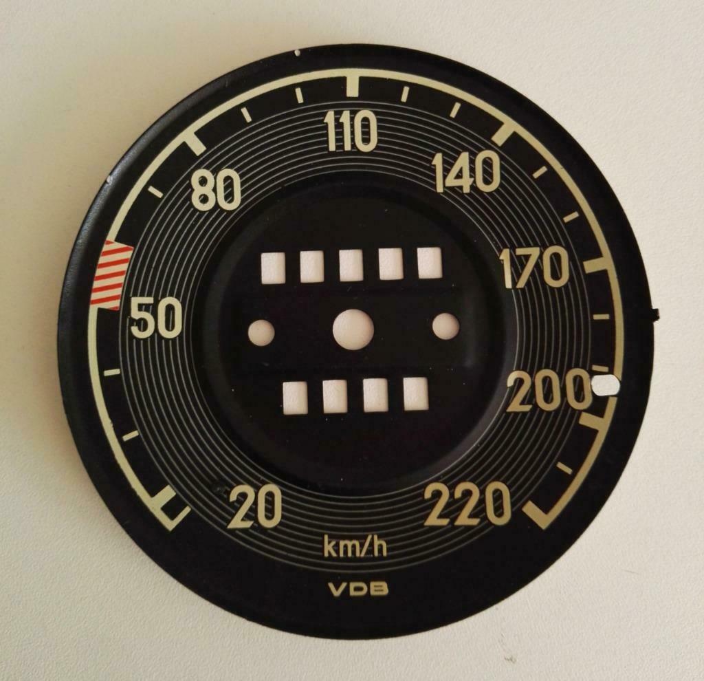 Wijzerplaat Km/h Snelheidsmeter teller MB W111/W113 (220Km/h, Enlèvement, Neuf, Mercedes-Benz