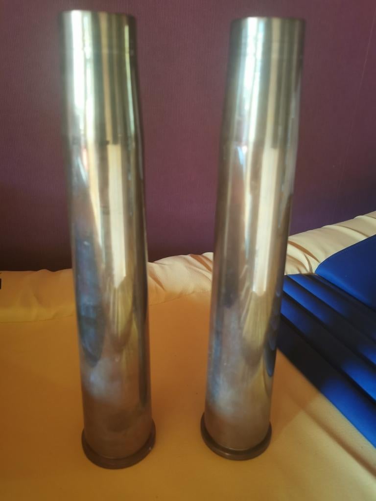 2 koperen obussen, Verzamelen, Ophalen of Verzenden