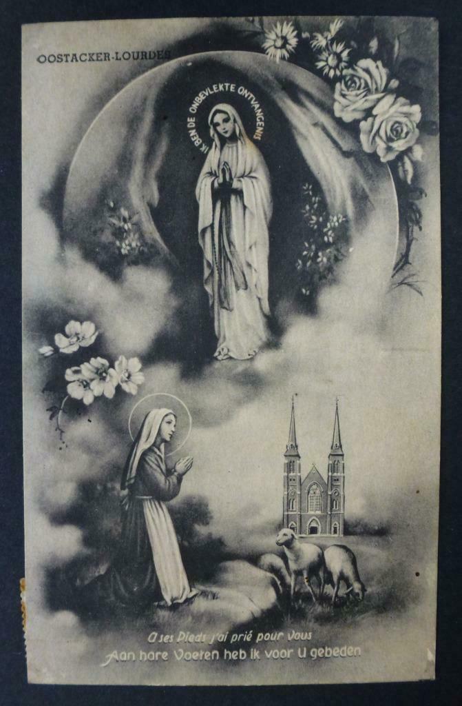 Oostacker Lourdes ( Oost Vlaanderen ) Aan hare voeten, Envoi, Affranchie, Flandre Orientale