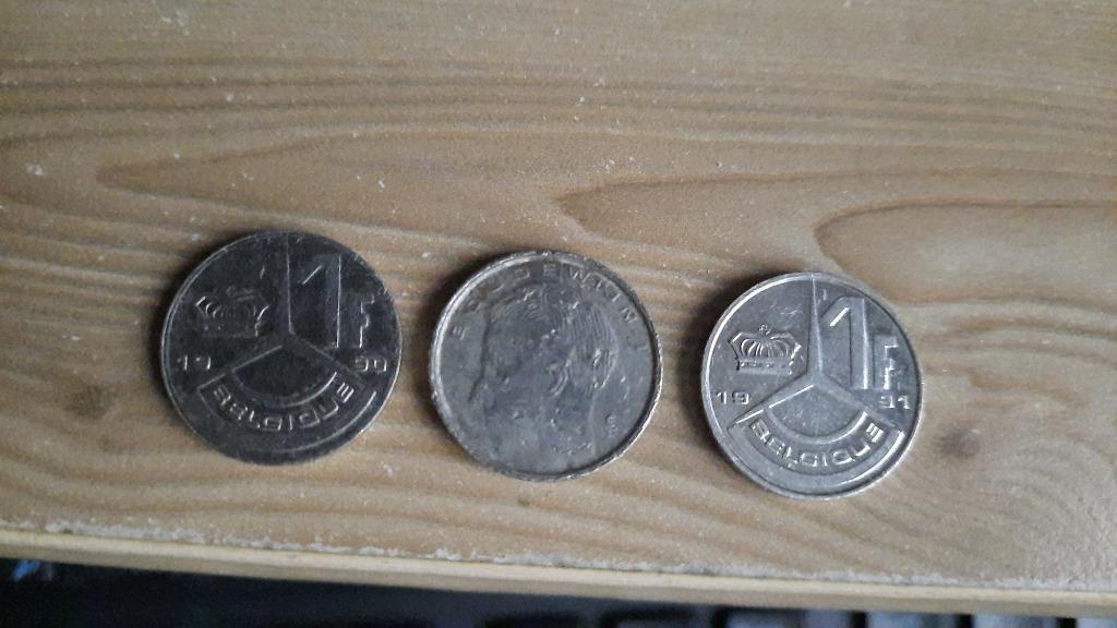 Pièces 1Franc Belge, Enlèvement ou Envoi