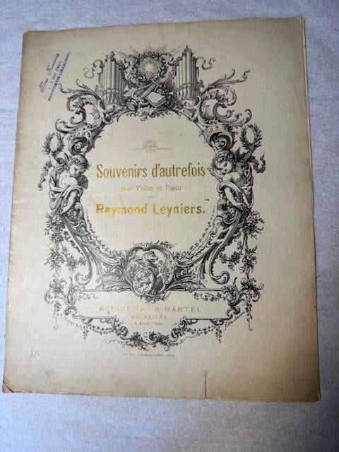 Raymond Leyniers — Souvenirs d'autrefois (violon et piano), Musique & Instruments, Partitions, Violon ou Alto, Enlèvement ou Envoi
