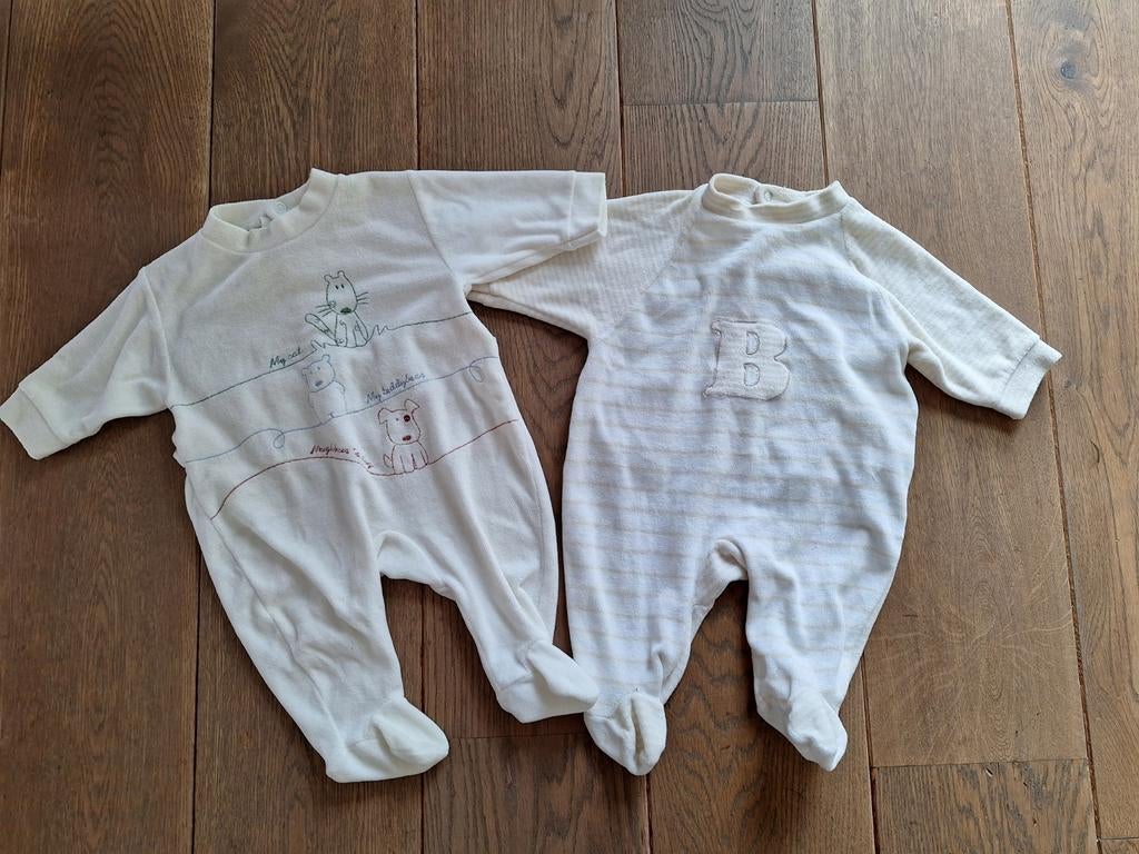 Twee super zachte pyjama's met voetjes maat 56, Ophalen of Verzenden, Zo goed als nieuw, Jongetje of Meisje, Pakje