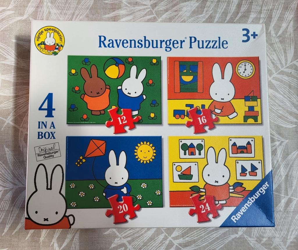 4 in 1 puzzel Nijntje, Kinderen en Baby's, Ophalen, 10 tot 50 stukjes, Gebruikt, 2 tot 4 jaar