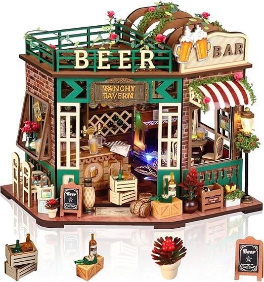 miniatuur poppenhuisset met led | GRATIS LEVERING