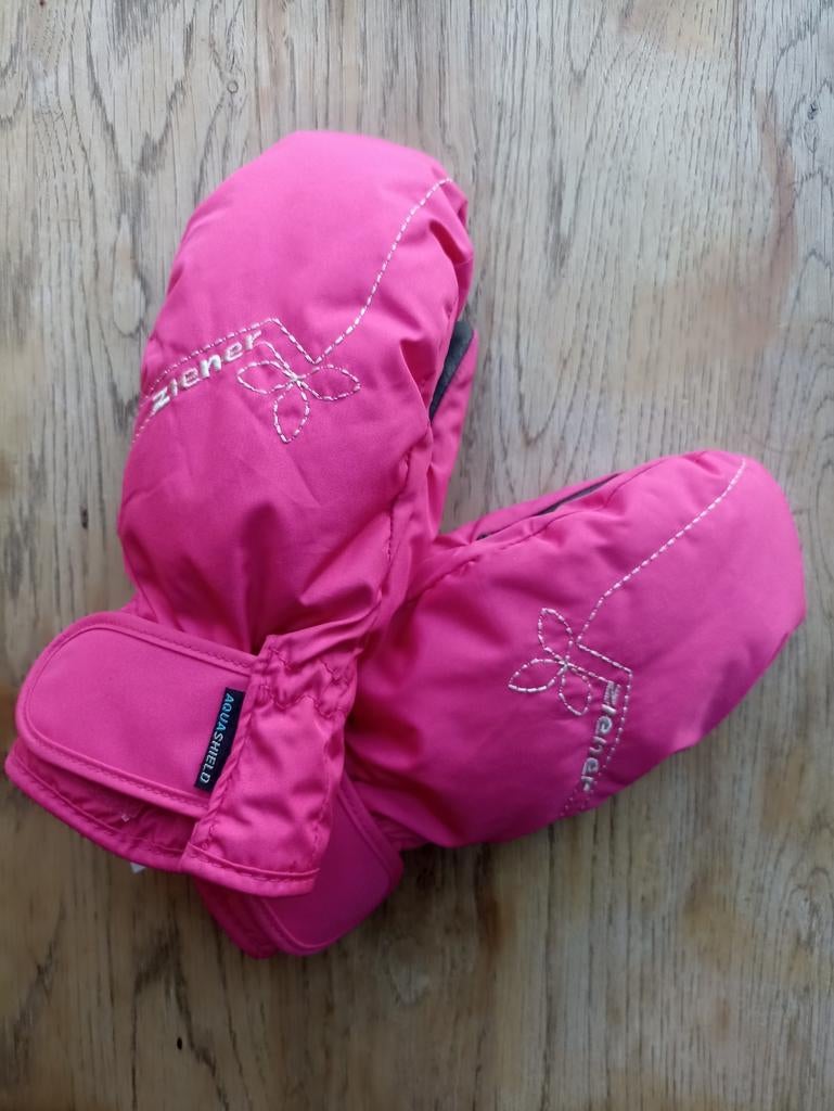 Moufles / Gants ski fuchsia Ziener taille 6, Enlèvement ou Envoi, Comme neuf, Fille, Gants