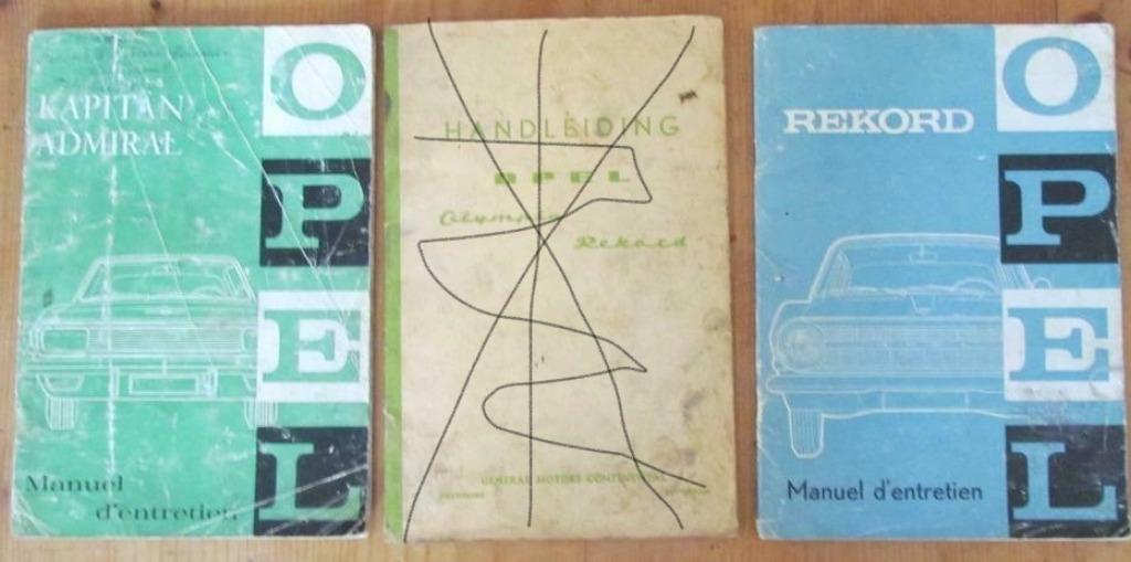 opel oldtimer rekord kapitan admiral handleidingen, Ophalen of Verzenden