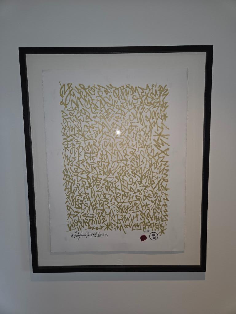 Origineel Werk Benjamin van Oost Zwevend ingekaderd 75x93cm, Antiek en Kunst, Ophalen