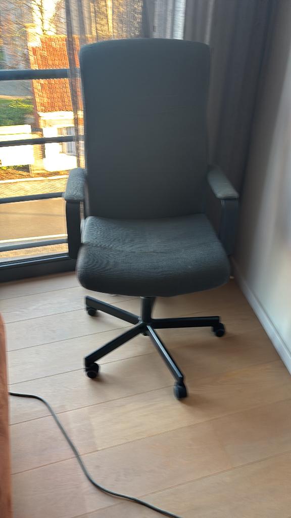 Bureau stoel, Huis en Inrichting, Ophalen, Gebruikt, Grijs, Bureaustoel