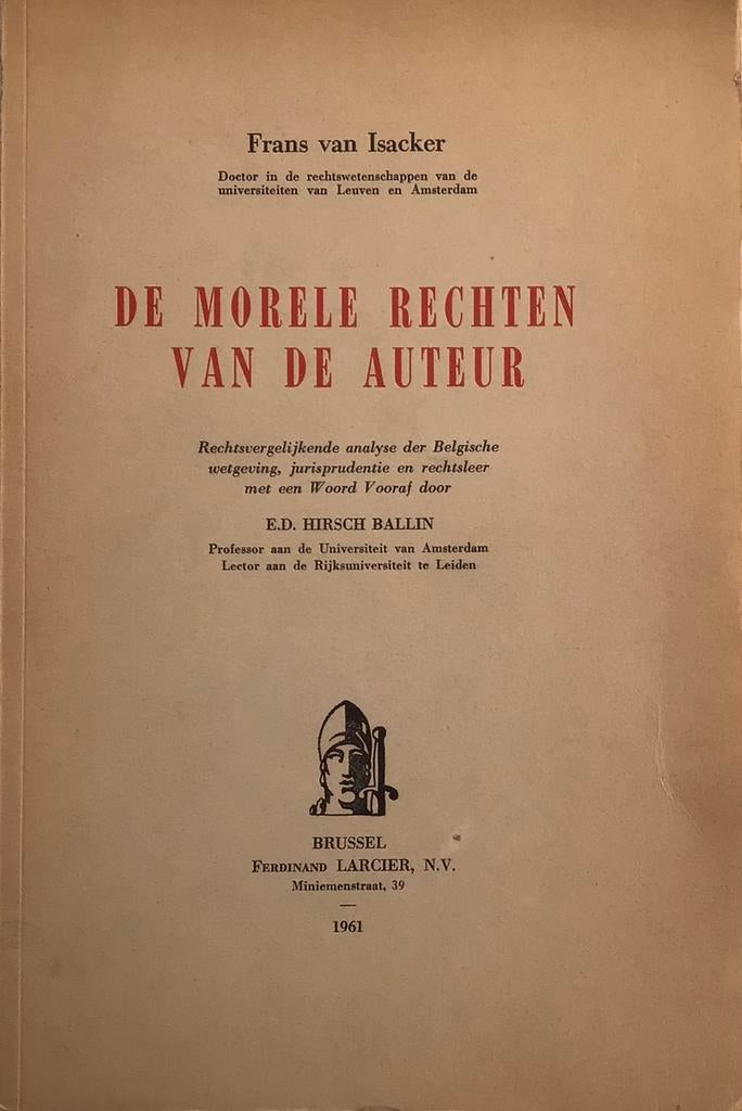 De Morele rechten Van De Auteur: FransVan Isacker 1961., Enlèvement ou Envoi