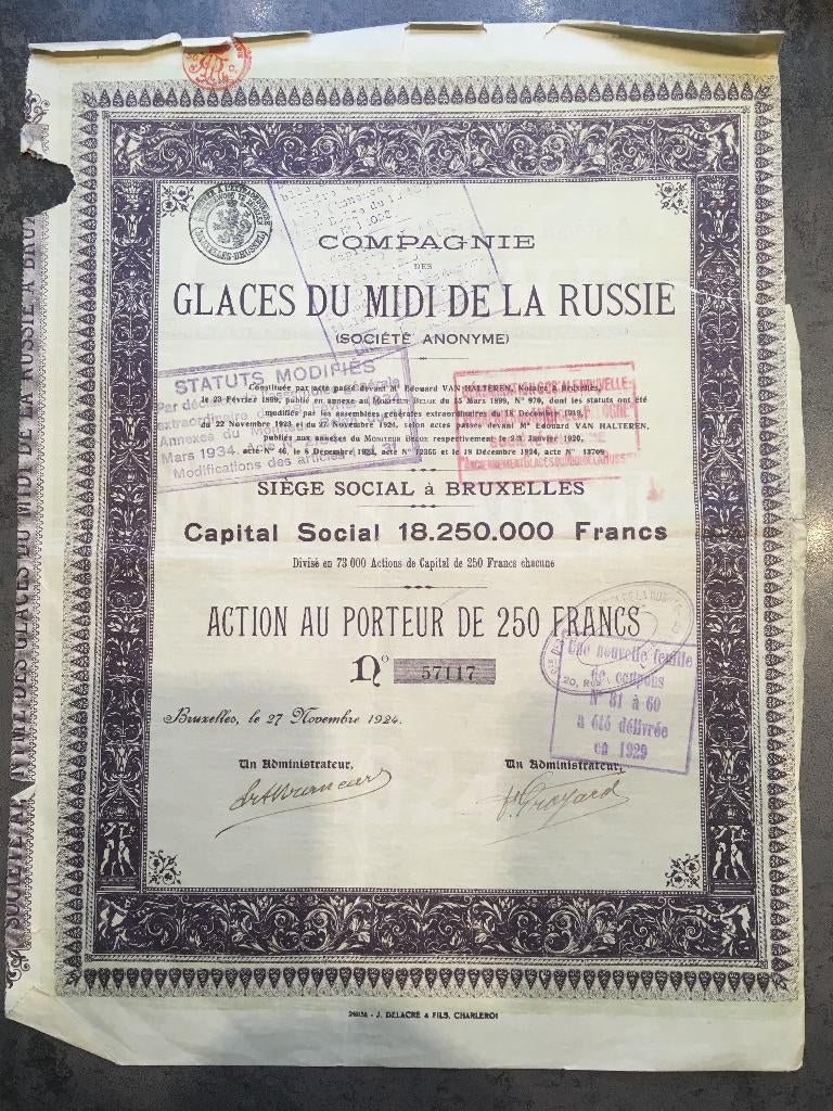 ACTION GLACES DU MIDI RUSSIE, Enlèvement ou Envoi, Utilisé