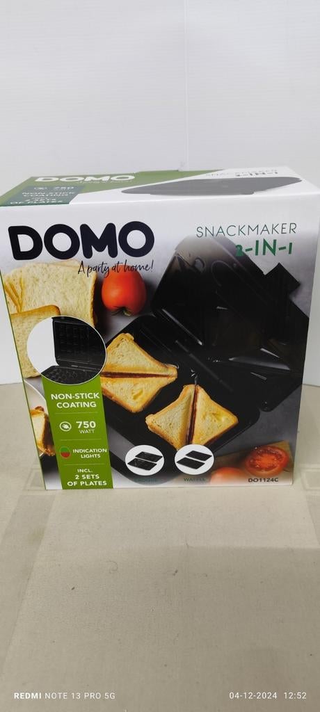 Domo, snackmaker. NIEUW. Wafel-en croque., Ophalen, Nieuw