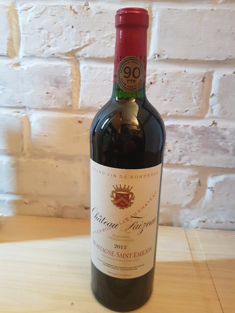 Parker90-100 2012 Chateau Faizeau Montagne-Saint-Emilion, Collections, Neuf, Enlèvement ou Envoi, Pleine, Vin rouge