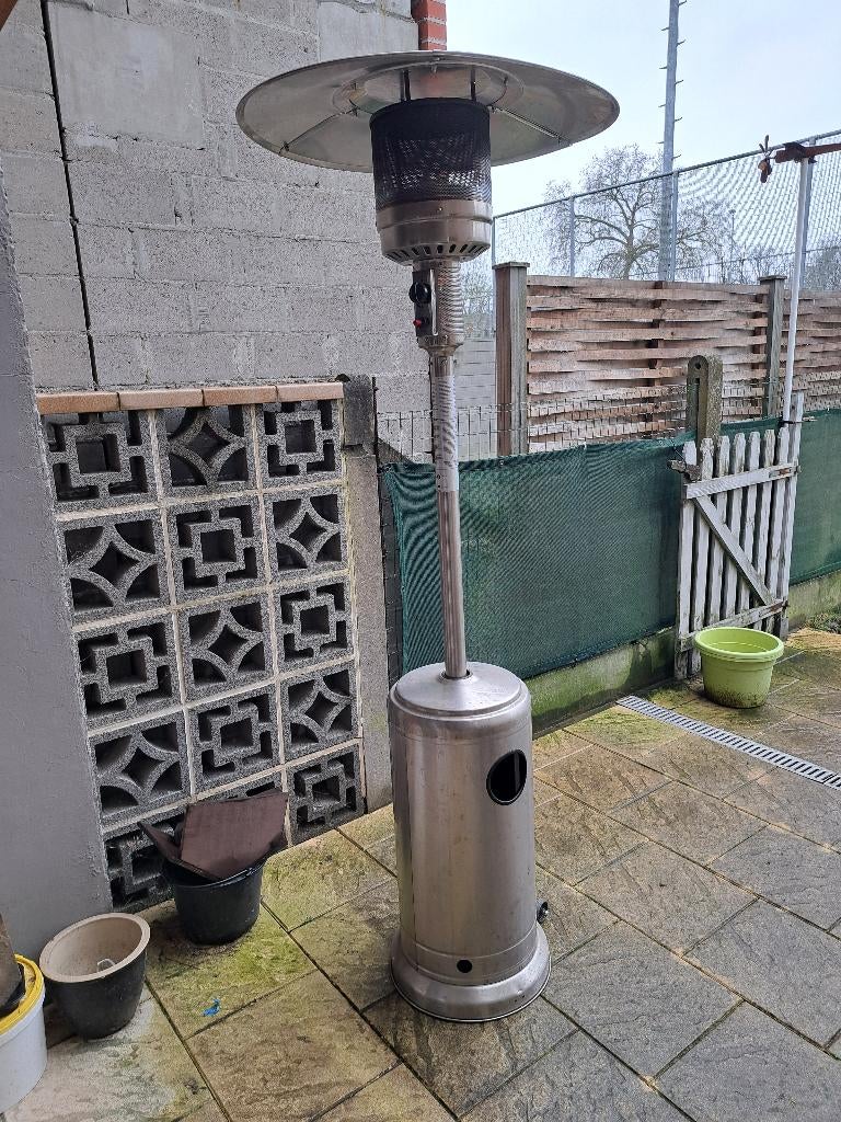 staande terrasverwarmer op gas., Tuin en Terras, Terrasverwarmers, Ophalen, Gebruikt, Gas, Vloer