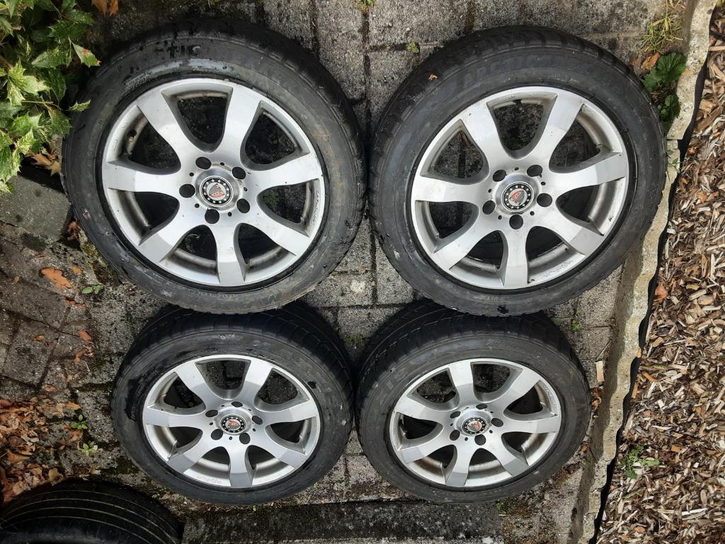 4 16 inch platina lichtmetalen velgen (5 x110), Ophalen, Alfa Romeo
