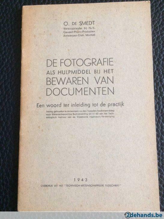 De fotografie als hulpmiddel bij het bewaren van documenten, Antiquités & Art, Antiquités | Livres & Manuscrits, Enlèvement