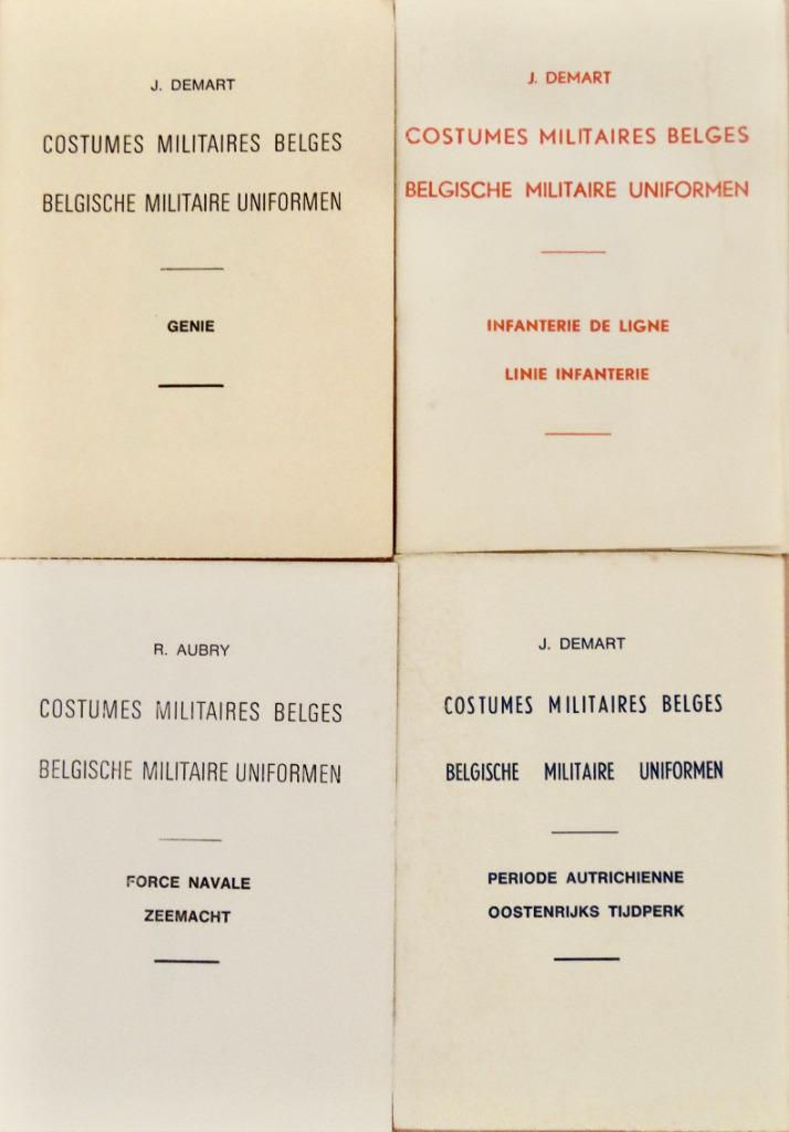 UNIFORMES - COSTUMES MILITAIRES BELGES - 4 pochettes, Enlèvement ou Envoi, Autres, Autres types