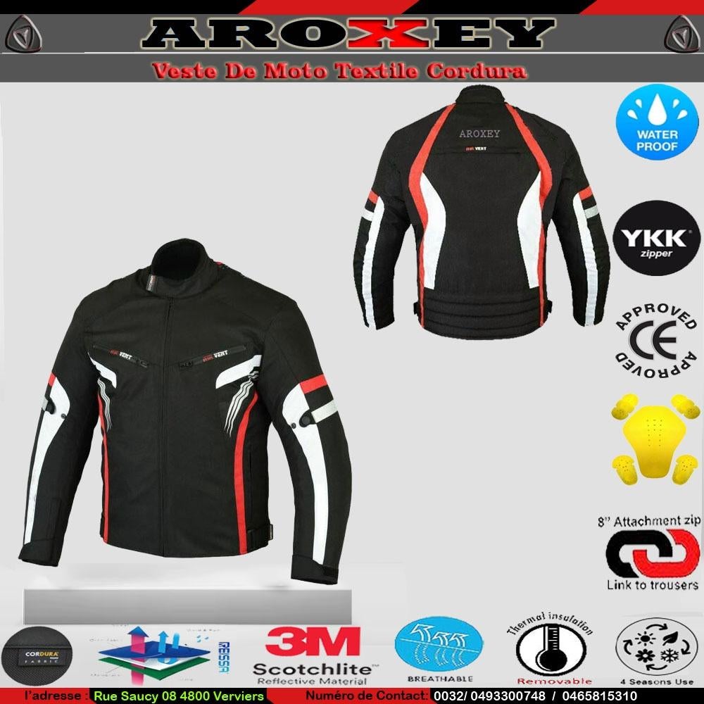 veste de moto textile cordura 600D Armure amovible CE neuf, Motos, Envoi, Neuf, avec ticket, Femmes, Manteau | tissu