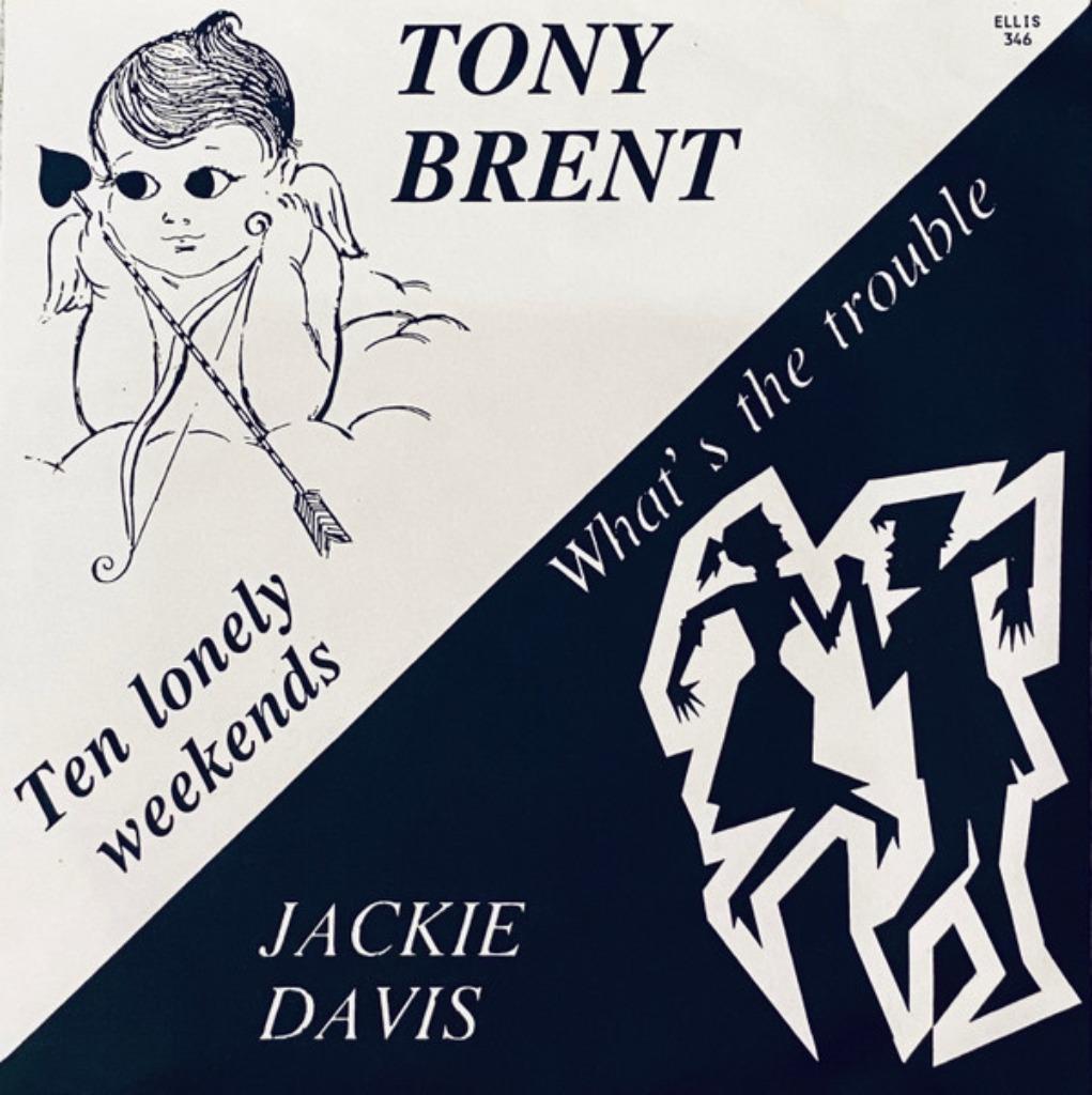 Tony Brent ‎– Ten Lonely Weekends " Popcorn " Mint, Overige genres, 7 inch, Single, Ophalen of Verzenden
