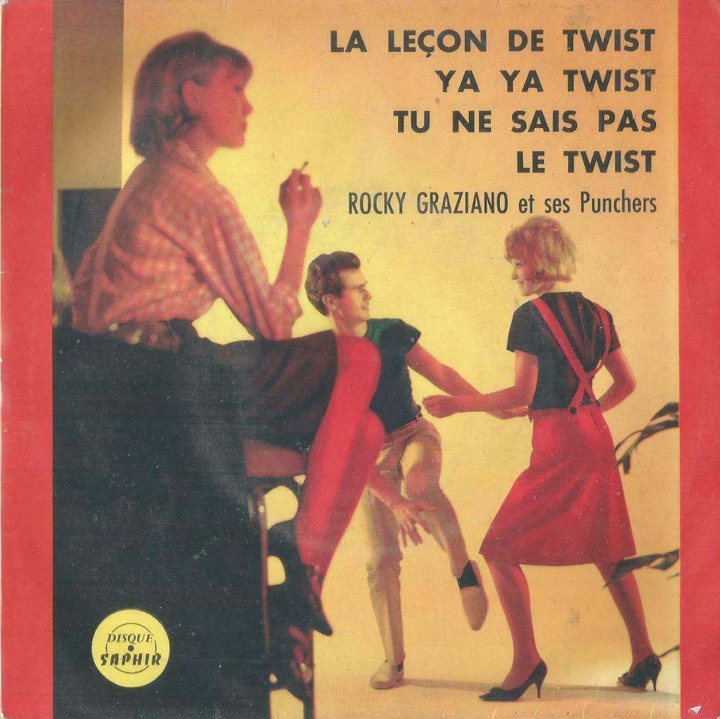 Rocky Graziano – La leçon de twist / Ya Ya Twist + 2 – EP, Gebruikt, 7 inch, Ophalen of Verzenden, Pop