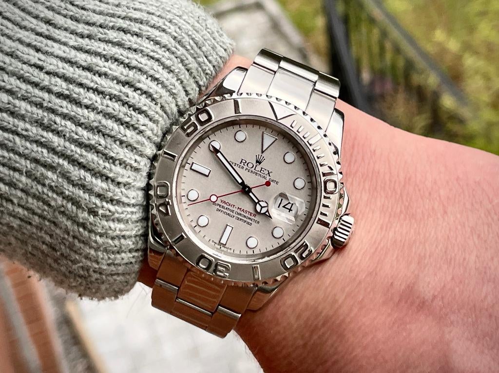 Rolex Yacht-Master 16622 * 2002 - BOX - ROLEX SERVICE CARD *, Enlèvement ou Envoi, État, Utilisé, Argent