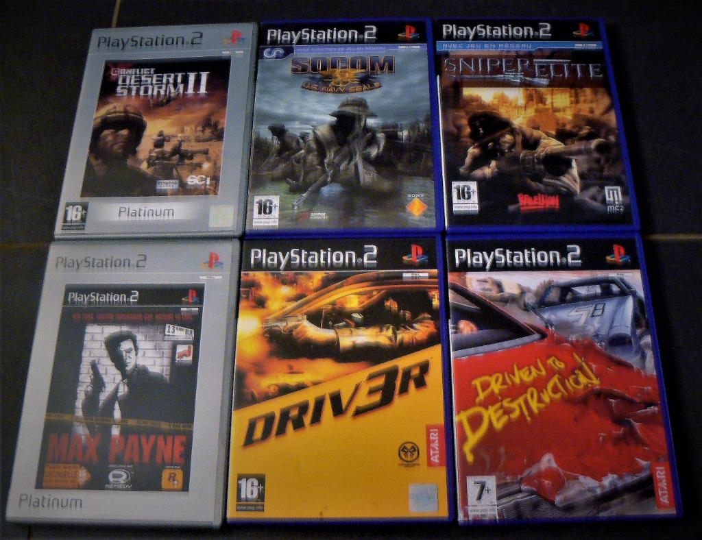 Lot de 6 jeux PS2, Enlèvement ou Envoi, 2 joueurs, À partir de 7 ans, Aventure et Action