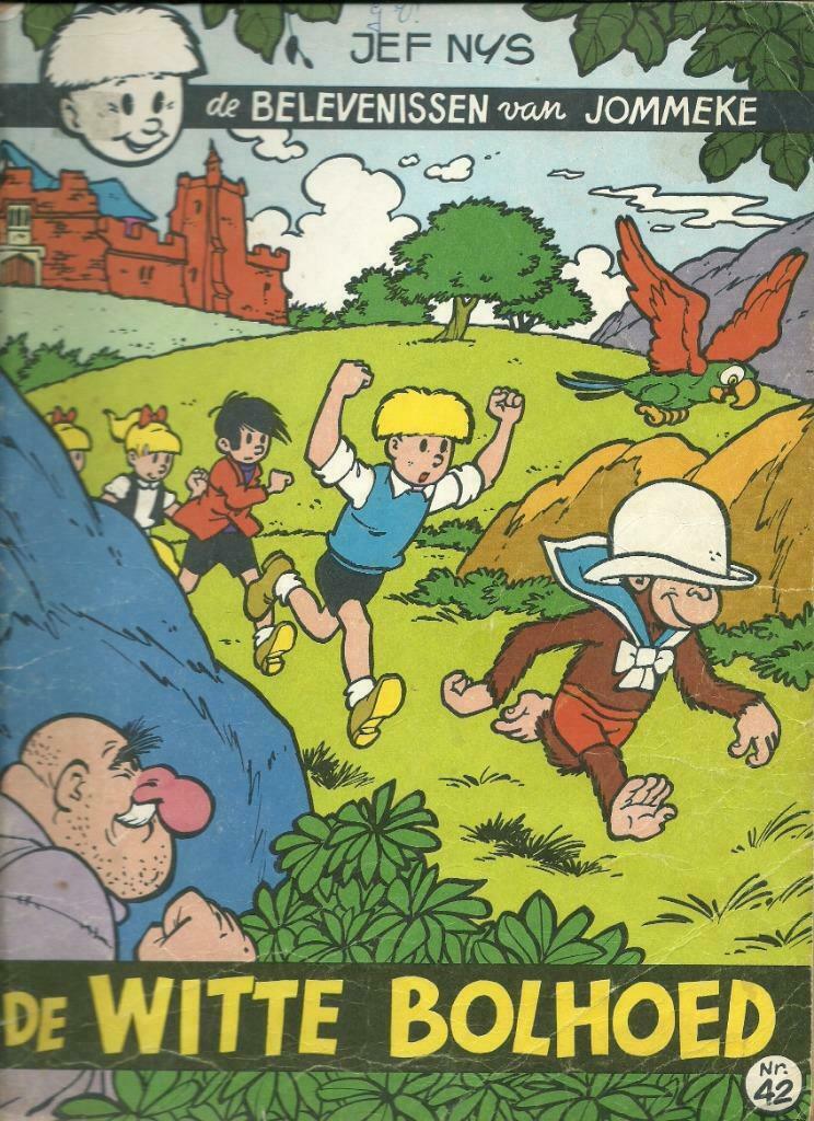 Jommeke : de Witte Bolhoed nr 42 , uit 1970, Eén stripboek, Ophalen of Verzenden, Gelezen