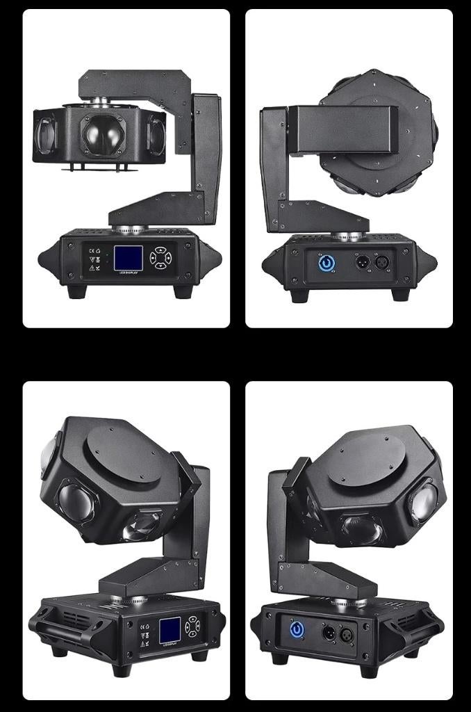 CARNAVALPROMO Nieuwe First Class 6 x 80W Led Ufo Movinghead, Ophalen of Verzenden, Nieuw, Flightcase