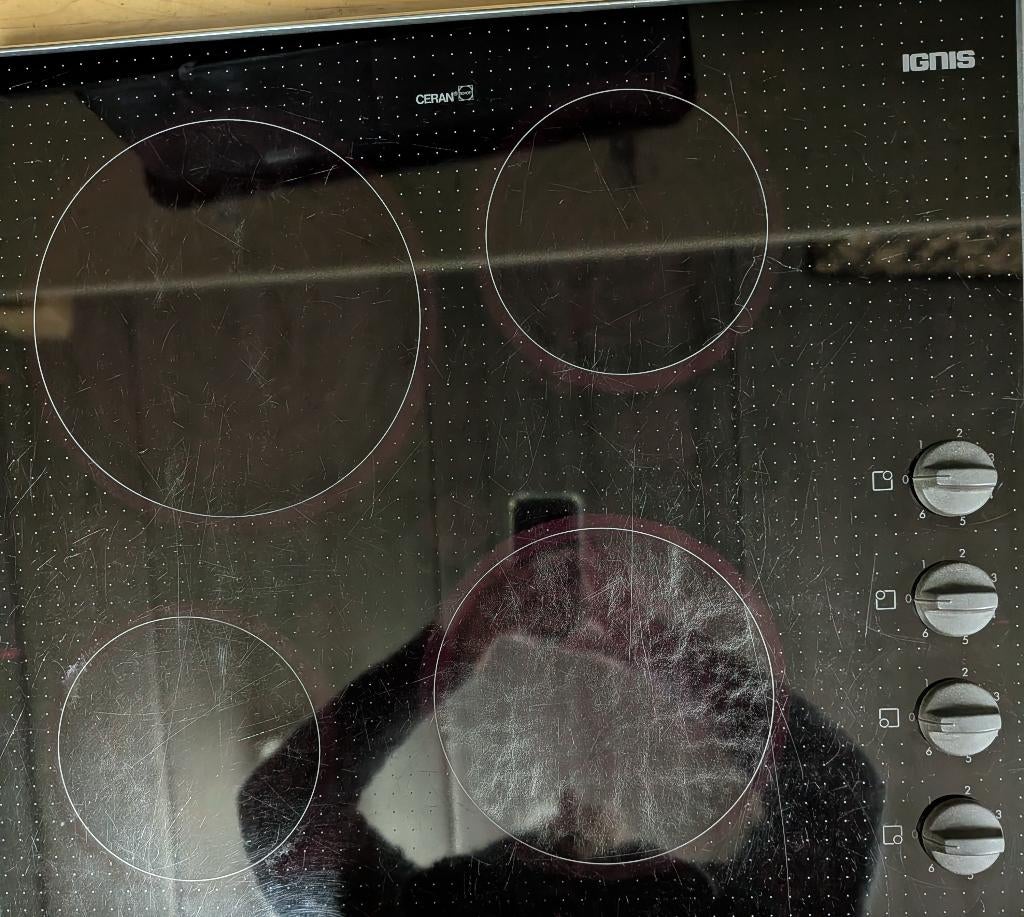 Ingebouwde keramische keramische kookplaat, Elektronische apparatuur, Ophalen, Gebruikt, Keramisch, 4 kookzones