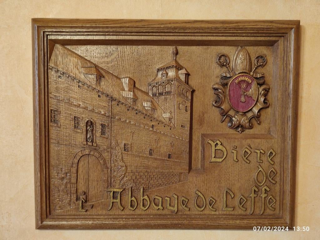 Publicité en résine LEFFE ., Enlèvement ou Envoi, Utilisé, Panneau, Plaque ou Plaquette publicitaire, Leffe