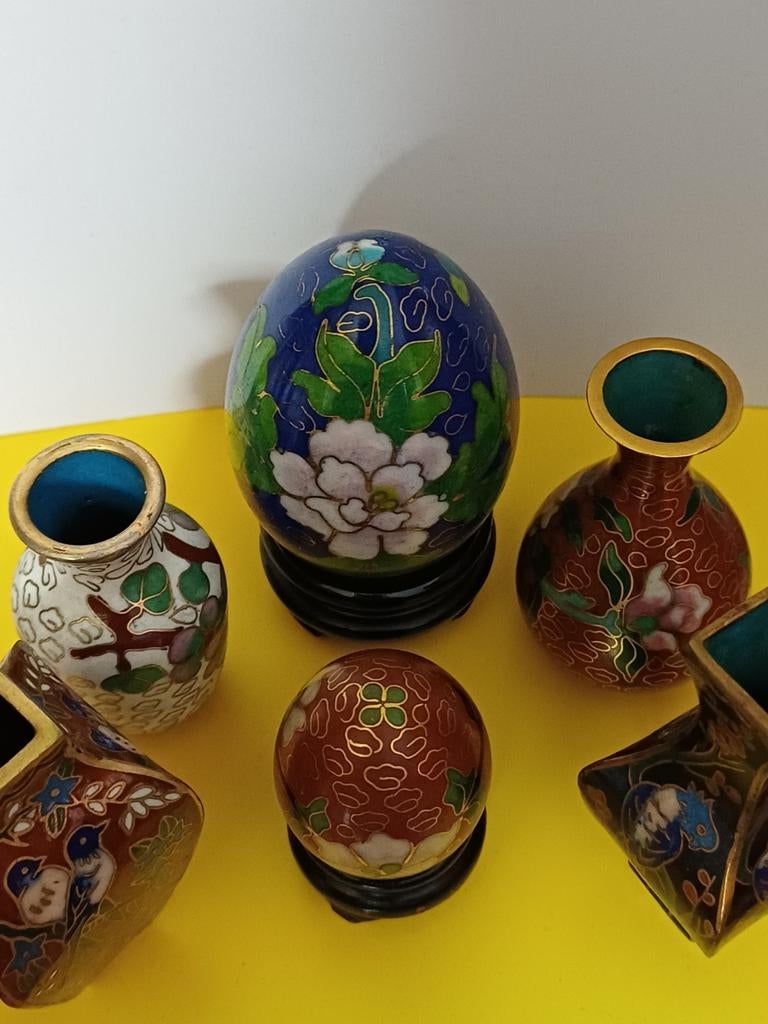 Chinees lot cloisonne miniatuur., Ophalen
